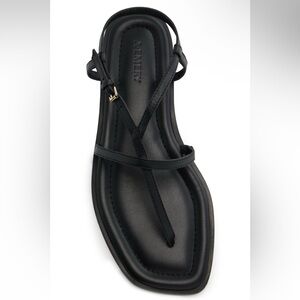 A EMERY Remly Leather Sandals Black 39 Barley Worn With Box and Dust Bag
